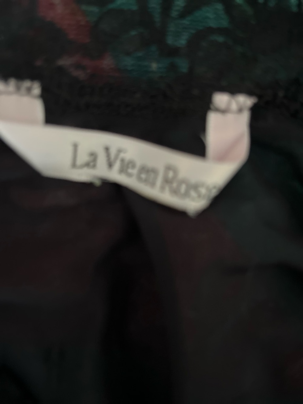 La Vie En Rose Black Lace Chemise with Sheer Skirt - Picture 8 of 8